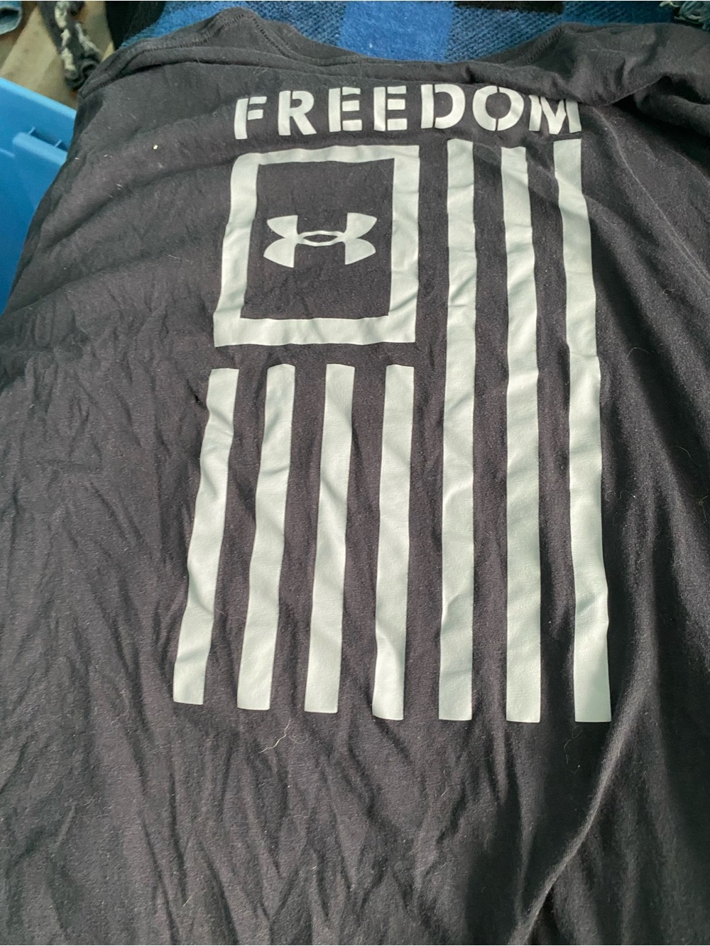 Under Armour Men’s Black Tee with White 'FREEDOM' Graphic
